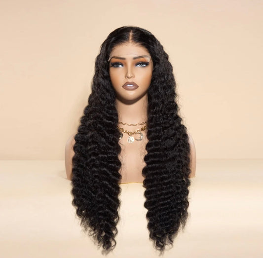 Brazilian Deep Wave HD Lace Closure Wig