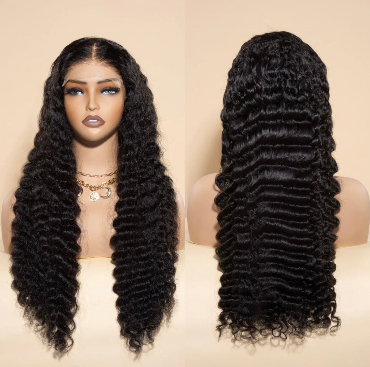 Brazilian Deep Wave HD Lace Closure Wig